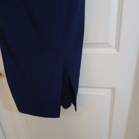 Bardot Off Shoulder Bodycon Midi Dress Women’s Size 12 M Blue Cocktail - Picture 2 of 7